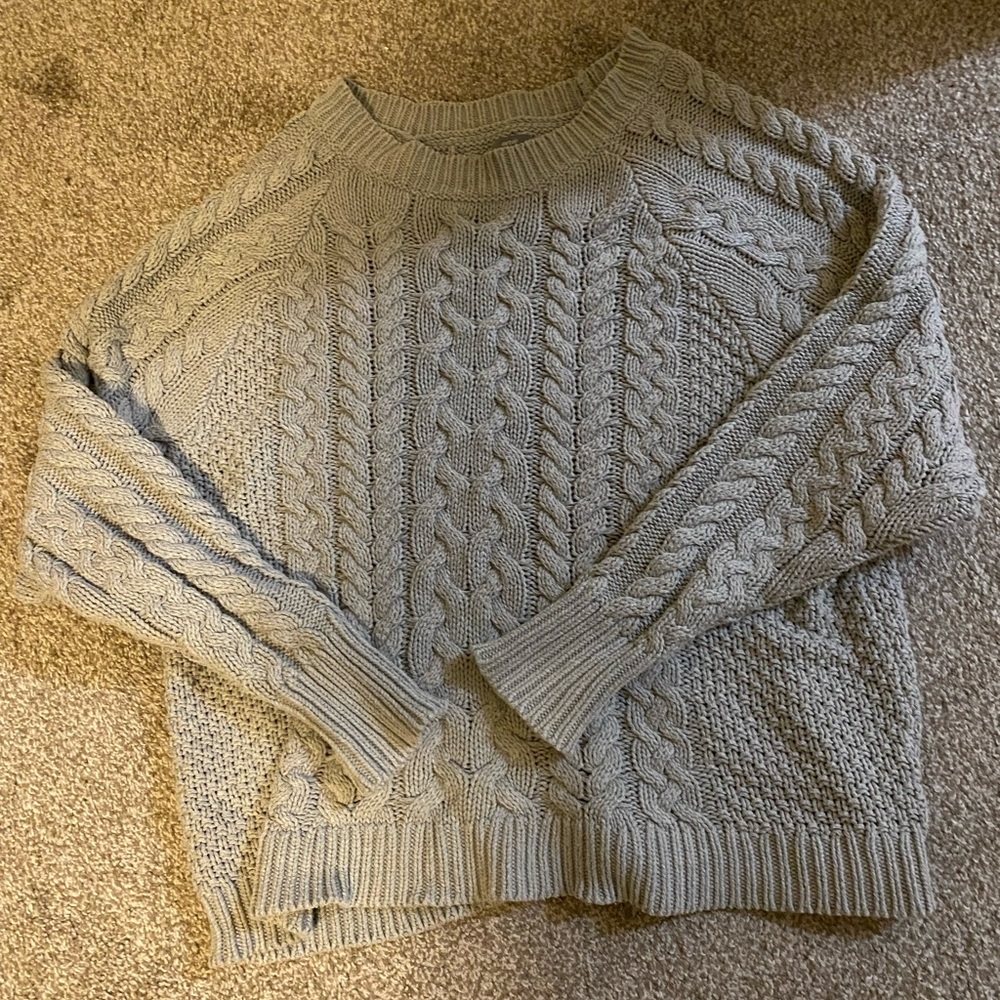Gray Aerie Corded Sweater